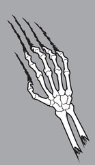 Human Hand Skeleton, Rip Claw Ink