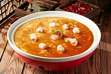 Steamed Egg with Shrimp and Soy Sauce