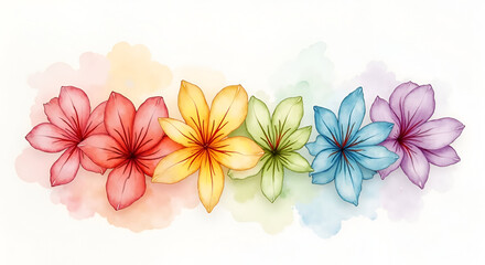 Nature background with spring flowers Selective and soft focus Close up : Generative AI
