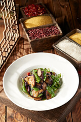 Braised Eggplant with Black Beans and Green Peppers