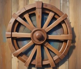 old wooden wheel