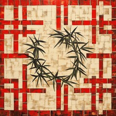 Bamboo circle art installation contemporary gallery mixed media urban setting artistic perspective nature inspired