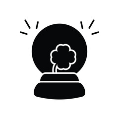 Clover Globe Icon vector stock illustration