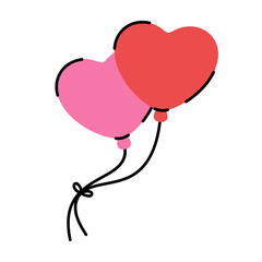 Heart-Shaped Balloons for Celebration and Love