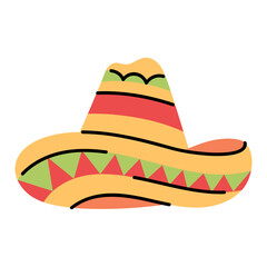Colorful Sombrero Illustration for Festive Themes