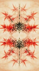 Symmetrical pattern design nature-inspired art abstract vibrant colors digital artwork modern aesthetics