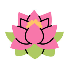 Colorful Lotus Flower Illustration Design
