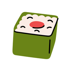 Cute Sushi Roll Illustration for Food Lovers