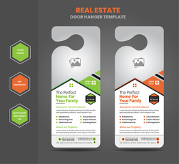 Real estate agency business door hanger template