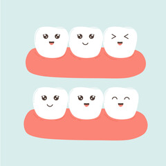 Obraz premium Healthy Tooth and Dental Care Illustration