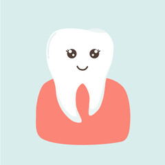 Healthy Tooth and Dental Care Illustration
