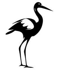 Avocet icon filled with black