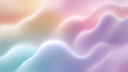 Obraz premium Abstract pastel landscape background with soft flowing waves and smooth colors
