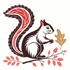 Squirrel Silhouette vector illustration