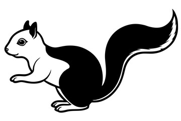 Squirrel Silhouette vector illustration