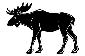 Moose Silhouette vector illustration