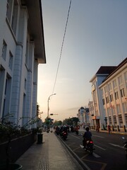 Naklejka premium street in the city