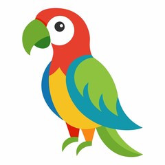 illustration of a parrot on white background