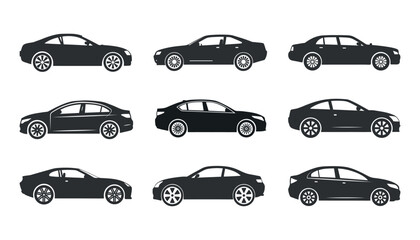 Car silhouette vector collection 2
