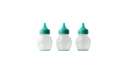 3D rendering of baby milk bottle isolated on white background.
