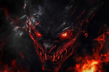 An eerie figure shrouded in fire, emanating a menacing glow.