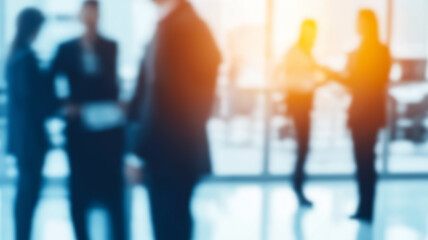 Background image of a group of business people in the office lobby. AI Generated Images