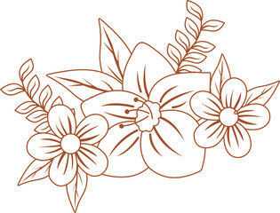 Flower Line Art