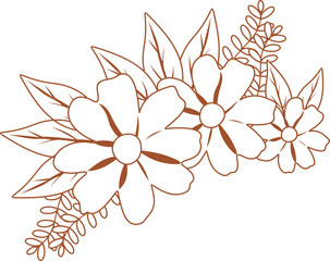 Flower Line Art
