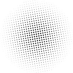 Abstract Circle Halftone Illustration