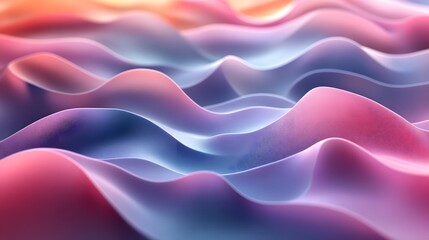 Obraz premium a colorful abstract background of flowing waves, with soft lighting creating a mesmerizing and artistic display
