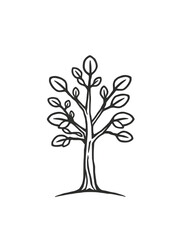 Obraz premium quercus suber tree icon with line style, perfect for user interface projects