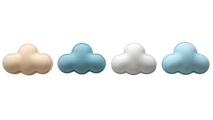 3d clouds png on black background soft cloud render