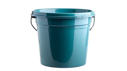 Blue Bucket Isolated on White Background..