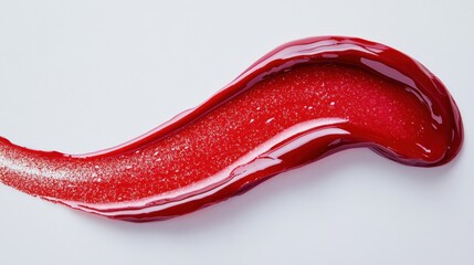 Obraz premium Beige nude tone lipstick make up isolated on a studio background,natural Liquid lipsticks,makeup cosmetic lips, product mockup for beauty fashion business,sale,swatch color,template.