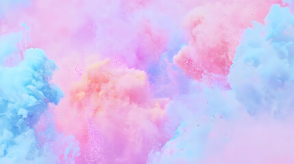 Fototapeta premium Soft Pastel Abstract Clouds of Pink and Blue for Background Design
