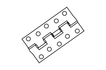 Brass Rope Fittings, Hardware, Brass Door window Hinges, Tower Bolts, Brackets Fittings illustrator vector