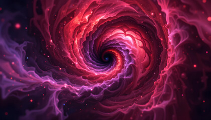 High-Resolution Abstract Space Nebula with Glowing Particles and Depth