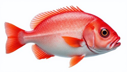 Fototapeta premium A vibrant grouper strawberry fish with bright red and orange hues, showcasing its distinct features and coloration.