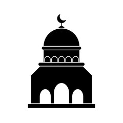 Mosque Icon. Mosque Vector Icon in line style design. Mosque Symbol. Vector illustration.