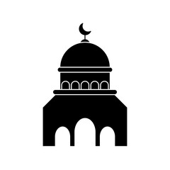 Mosque Icon. Mosque Vector Icon in line style design. Mosque Symbol. Vector illustration.