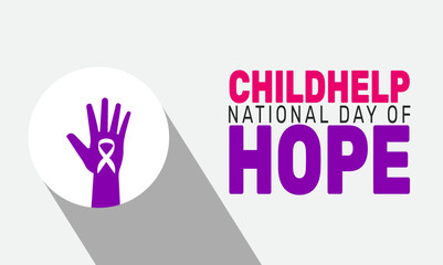 childhelp national day of hope.  Holiday concept, suitable for placard, background,Greeting Card, Poster design template with text inscription, standard Social Media Post.