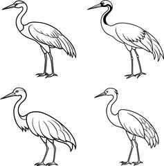 set of vector cranes