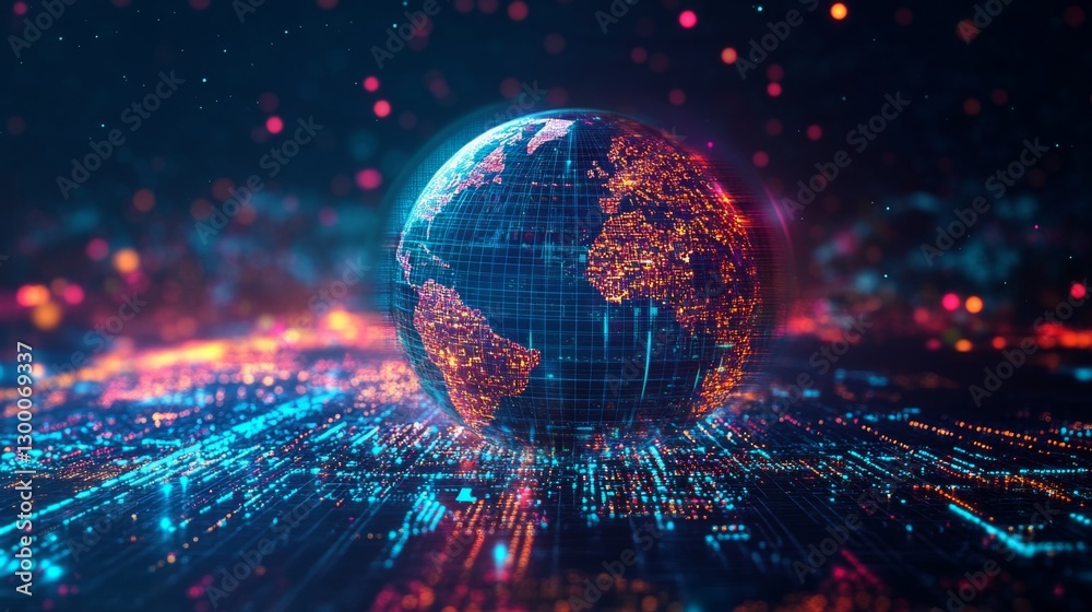 Poster enhancing global logistics management real-time data integration for streamlined operations worldwid