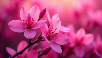 Beautiful magenta flowers in full bloom, showcasing their vibrant petals and delicate details.