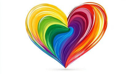 Obraz premium Colorful heart-shaped clipart digital graphics romantic theme vibrant environment aesthetic design