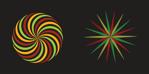 A groovy hippie style alphabet design. Vector Retro Alphabet Design. Vintage 3D Typeface with Colorful Rainbow Layers. Decorative Letters in 70s Style