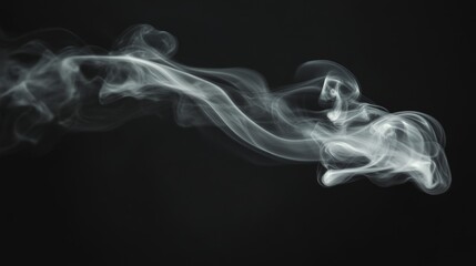 Fototapeta premium Isolated smoke cloud swirling soft tendrils open field photography atmospheric close-up ethereal beauty