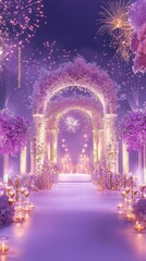Banner design for diwali festival and podium,Diwali light decoration candle with fireworks,Stage,Product display Showcase design sparkle background,Deepavali,Dipavali,3D podium illustration.