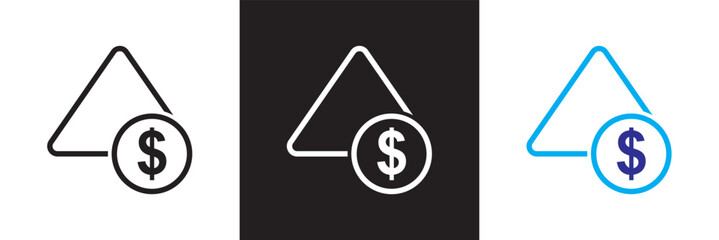 Accounting  icons set. Isolated on white and black background. Vector illustration. EPS 10