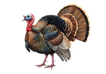 Majestic Wild Turkey: A Vibrant Portrait of a North American Bird